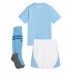 Manchester City Dětské Oblečení Domácí Dres 2023-24 Krátkým Rukávem (+ trenýrky)